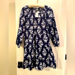 J.Crew tiered print poplin dress